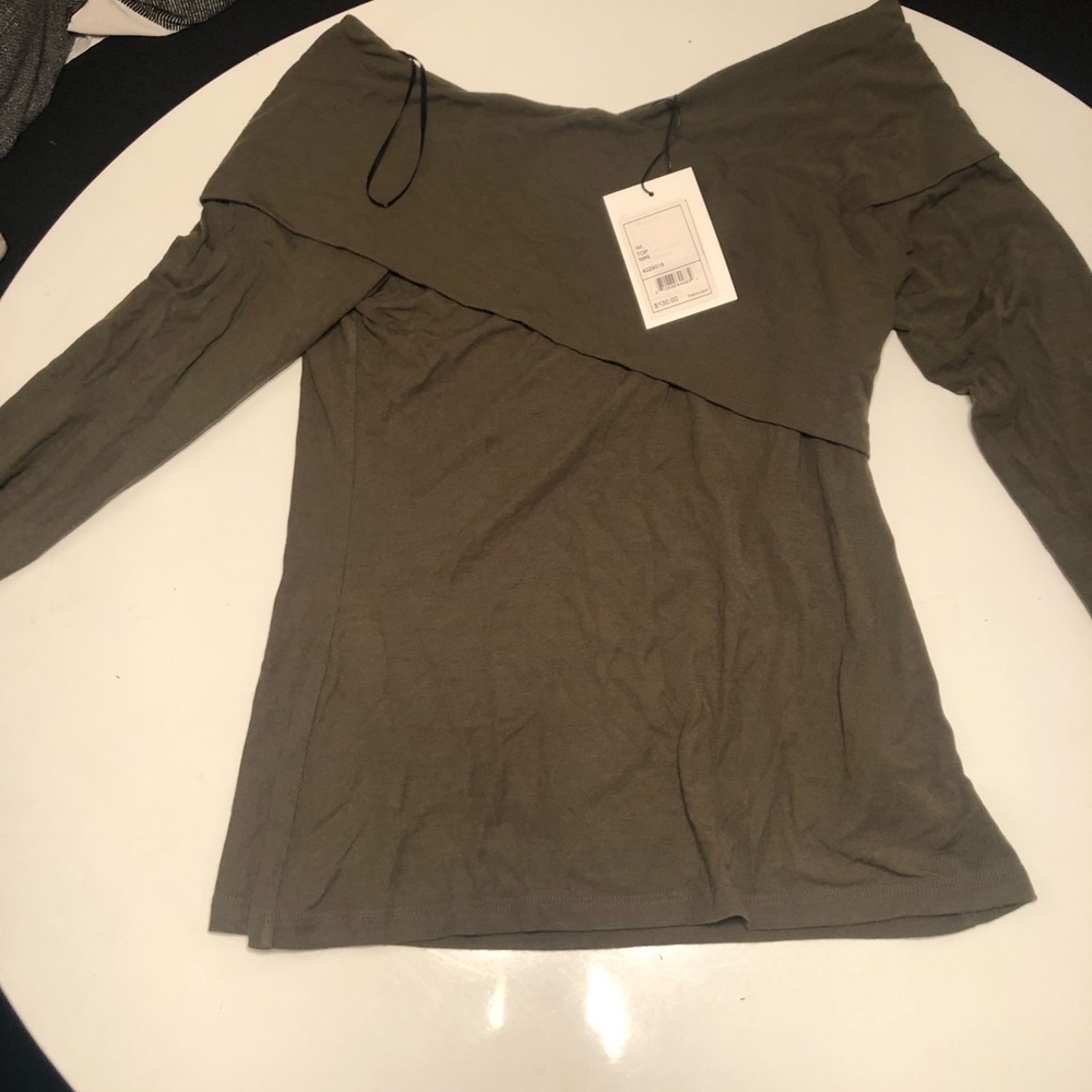 Theory off the shoulder shirt